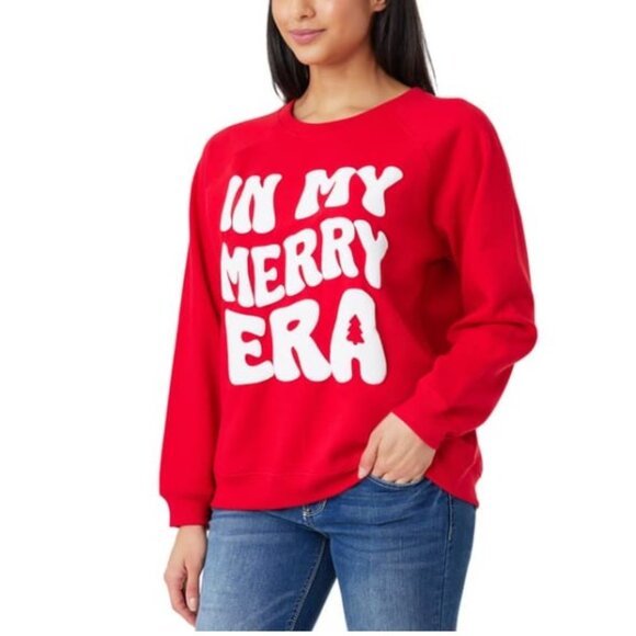Juniors WALLFOWER "in My MERRY Era" Sweatshirt Size M 1X 3X Christmas Taylor NWT - Picture 3 of 3